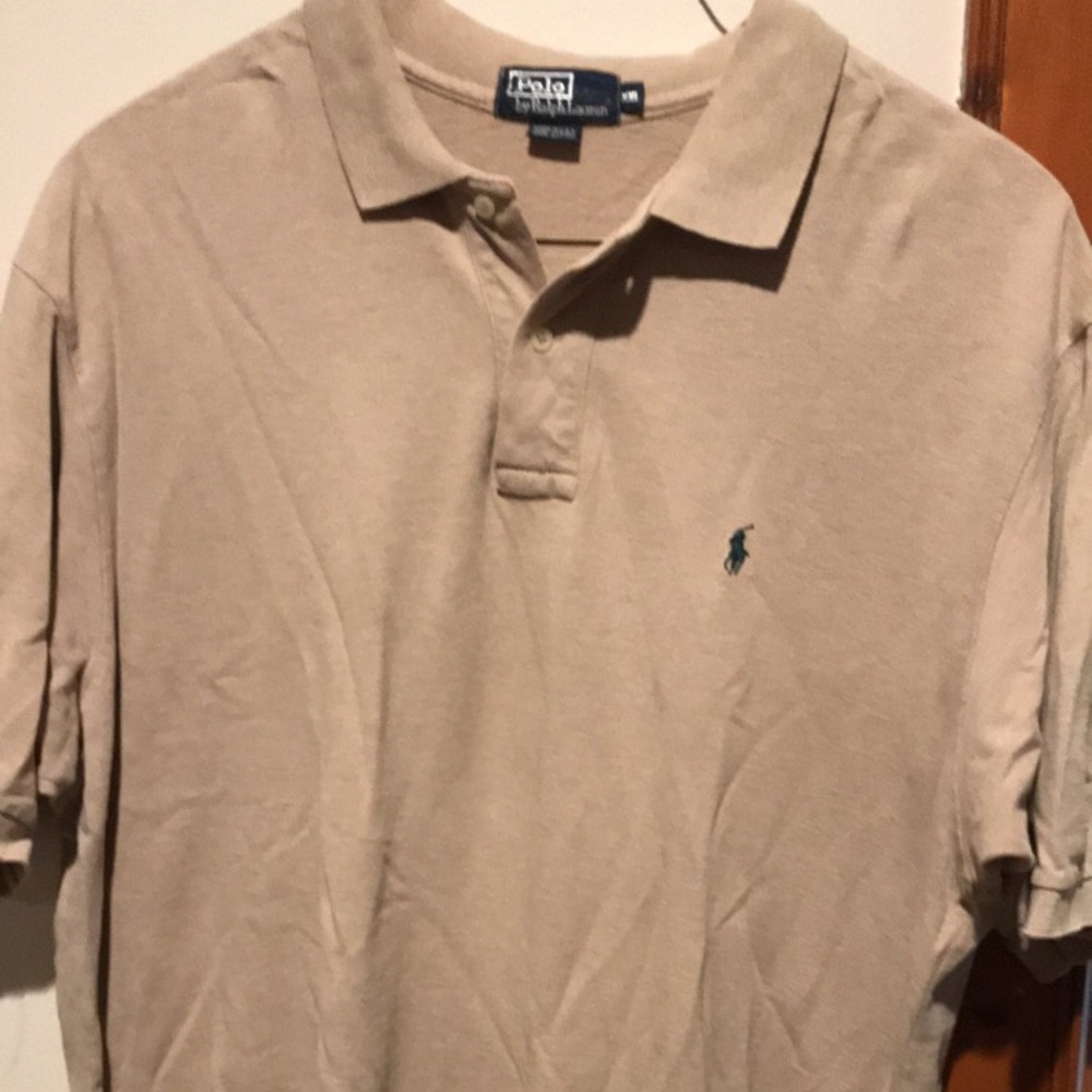 Khaki polo shirt
